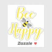 Sticker Soyez heureux Bumble Bee | Vinyle coupé sur mesure (Feuille)