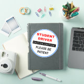 Sticker Soyez Patient "Pilote Étudiant" - White Attention  (Couverture iPad)