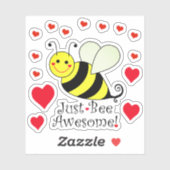 Sticker Soyez Simplement Génial Cute Bee Contour Cut (Feuille)