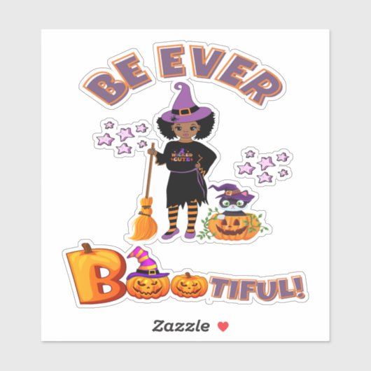 Sticker Soyez toujours un bon Halloween (Feuille)