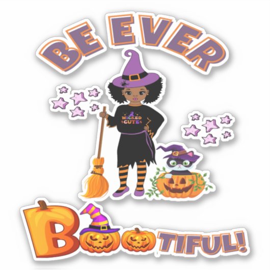 Sticker Soyez toujours un bon Halloween (Devant)