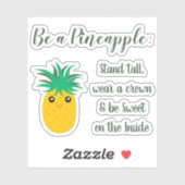 Sticker Soyez Une Citation Inspirationnelle À L'Ananas En (Feuille)