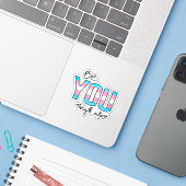 Sticker Soyez vous ils s'adapteront (Ordinateur portable avec iPhone)