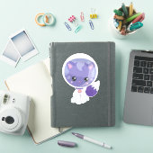 Sticker Space Cat, Cute Cat, Astronaute, Cosmonaute, Espac (Couverture iPad)