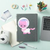 Sticker Space Cat, Cute Cat, Cosmonaute, astronaute, espac (Couverture iPad)