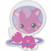 Sticker Space Cat, Cute Cat, Space, Cosmonaute, Astronaut (Devant)