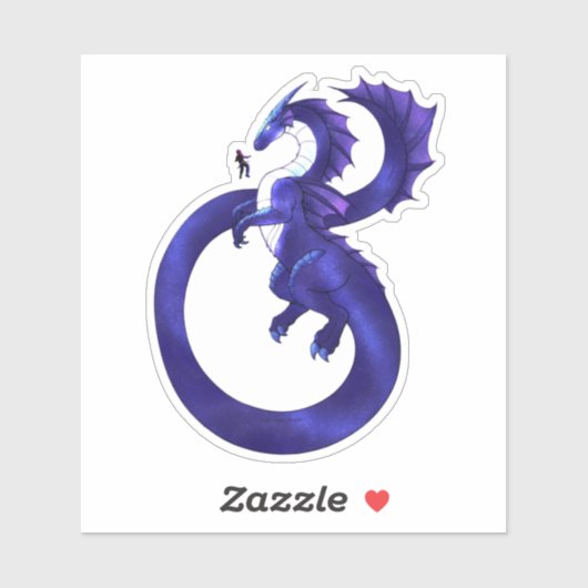 Sticker Space Dragon Draco (Feuille)