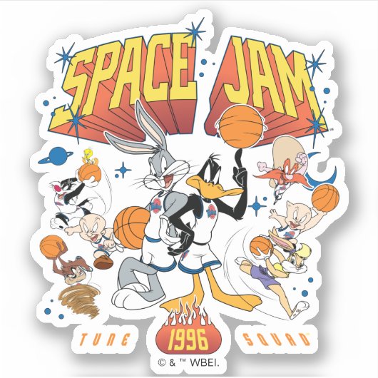 Sticker SPACE JAM™ ÉQUIPE TUNE™ Graphique 1996 (Devant)