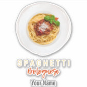 Sticker Spaghetti bolognaise pâtes nouilles chef gourmet (Devant)