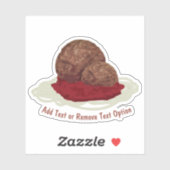 Sticker Spaghetti et boulettes de viande (Feuille)
