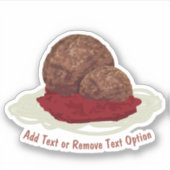 Sticker Spaghetti et boulettes de viande (Devant)