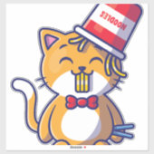 Sticker Spaghetti mangeur de chats (Feuille)