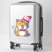 Sticker Spaghetti mangeur de chats (Sur valise)