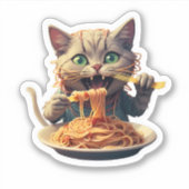 Sticker Spaghetti mangeur de chats (Devant)