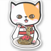 Sticker Spaghetti mangeur de chats (Devant)