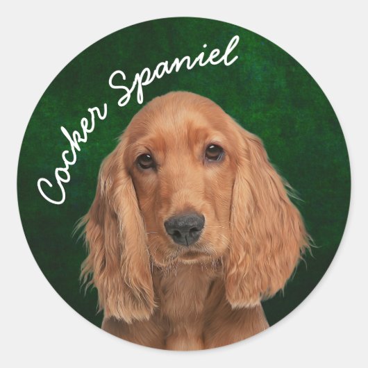 Sticker Spaniel Cocker (Devant)