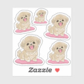 Sticker Spaniel tibétain 5x (Feuille)