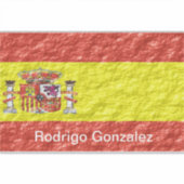 Sticker Spanish Flag Design (Devant)
