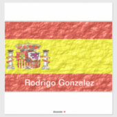 Sticker Spanish Flag Design (Feuille)