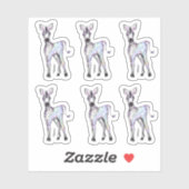 Sticker Sparkling magique arc-en-ciel zèbre (Feuille)