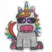 Sticker Sparkly mignon Parties scintillant arc-en-ciel Uni (Devant)
