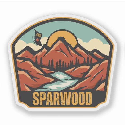 Sticker Sparwood, Colombie-Britannique (Devant)