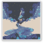 Sticker spatial esthétique "Lost in the Stars" (Devant)