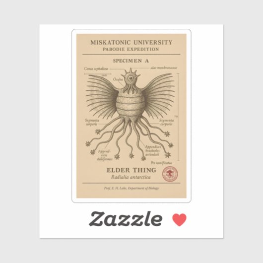 Sticker Spécimen de choses âgées - Expedition Pabodie, Mis (Feuille)