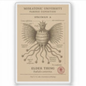 Sticker Spécimen de choses âgées - Expedition Pabodie, Mis (Devant)