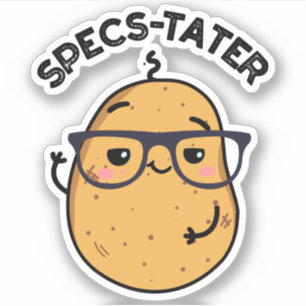 Sticker Specs-tato Funny Potato Spectacle Pun