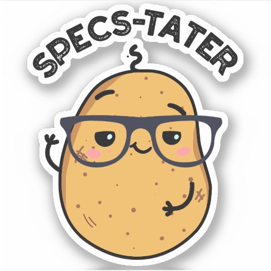 Sticker Specs-tato Funny Potato Spectacle Pun (Devant)