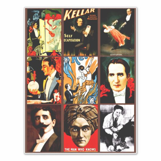 Sticker spectacle secondaire freaks magiciens illusionnist (Devant)