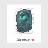 Sticker Spectral Coil Cyberpunk Serpent Dark Art (Feuille)