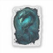 Sticker Spectral Coil Cyberpunk Serpent Dark Art (Devant)