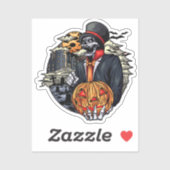 Sticker spectre éffrayant (Feuille)