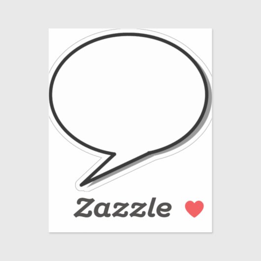 Sticker speech-bubble arrow (Feuille)