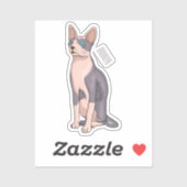 Sticker Sphynx cat (Feuille)