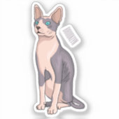 Sticker Sphynx cat (Recto)