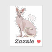 Sticker Sphynx cat (Feuille)