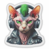 STICKER SPHYNX PUNK ROCKER 9 (Devant)
