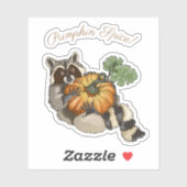 Sticker Spice de Pumkin ! Racoon Roll (Feuille)