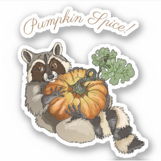 Sticker Spice de Pumkin ! Racoon Roll (Devant)