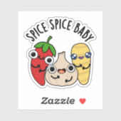 Sticker Spice Spice Baby Funny Food Pun (Feuille)