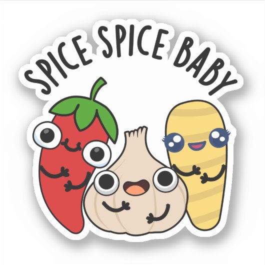 Sticker Spice Spice Baby Funny Food Pun (Devant)
