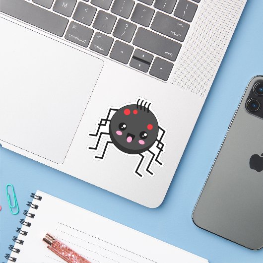 Sticker Spider (Ordinateur portable avec iPhone)
