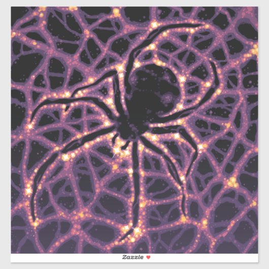 Sticker Spider Cosmic Web, Galaxie d'Halloween des horreur (Feuille)