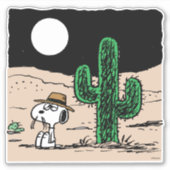 Sticker Spike dans un désert illuminé par la Lune (Devant)