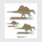Sticker Spinosaure de Dinosaure Crétacé (Feuille)