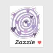 Sticker Spirale d'amour pourpre (Feuille)