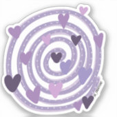 Sticker Spirale d'amour pourpre (Recto)